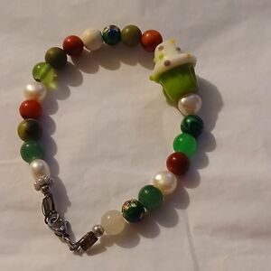 Colorful Cupcake Charm Bracelet for Kids